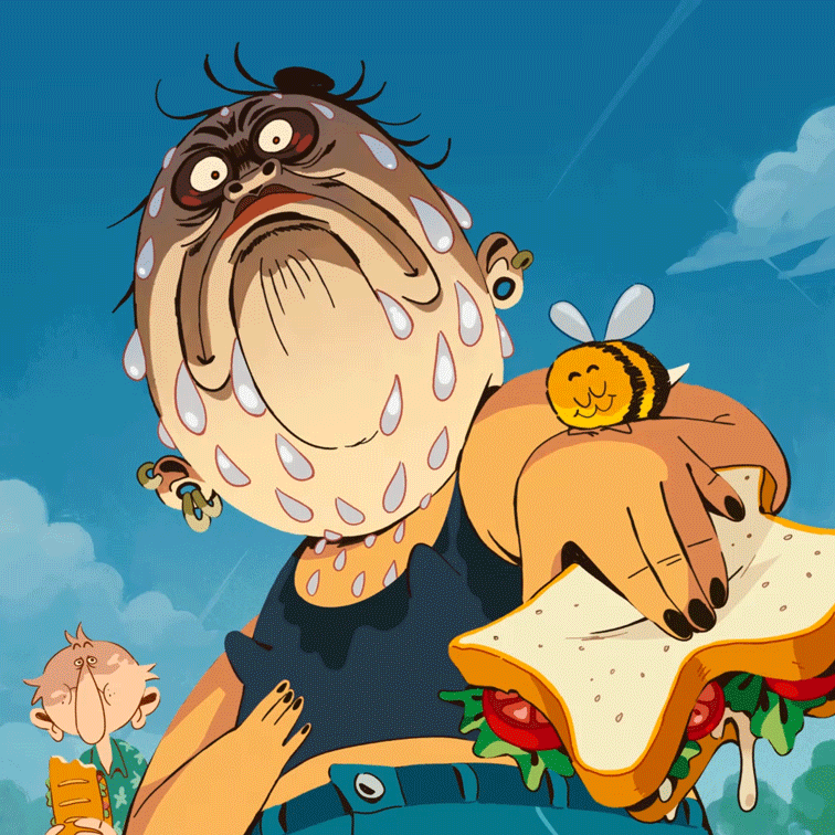 Kiki s Bee Animation Loopedx5 MP4 V02 Remus Kiki